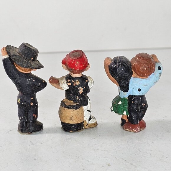 Vintage Spanish Mud People Musician With Dancers Figurine Terracotta - Picture 3 of 7